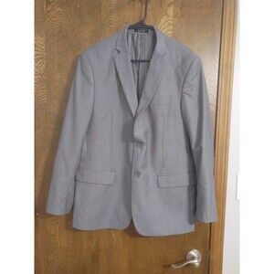 Giorgio Fiorelli Men Grey Collared Double Button Lined Formal Blazer Size 42